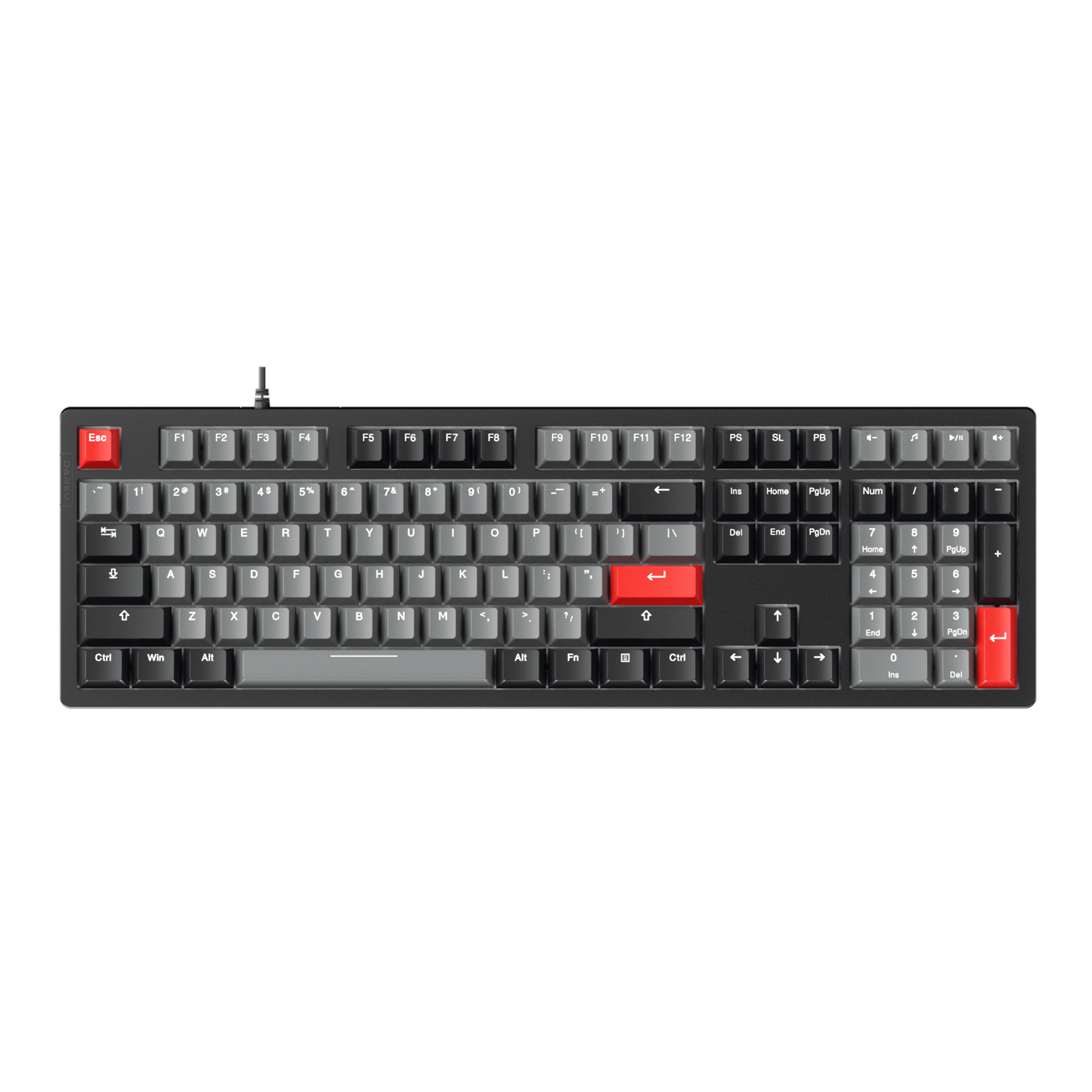 Bàn phím gaming Dare-U EK108 RT | Rapid Trigger, Có dây, Waterproof, SKY Magnetic Switch, RGB, Đen