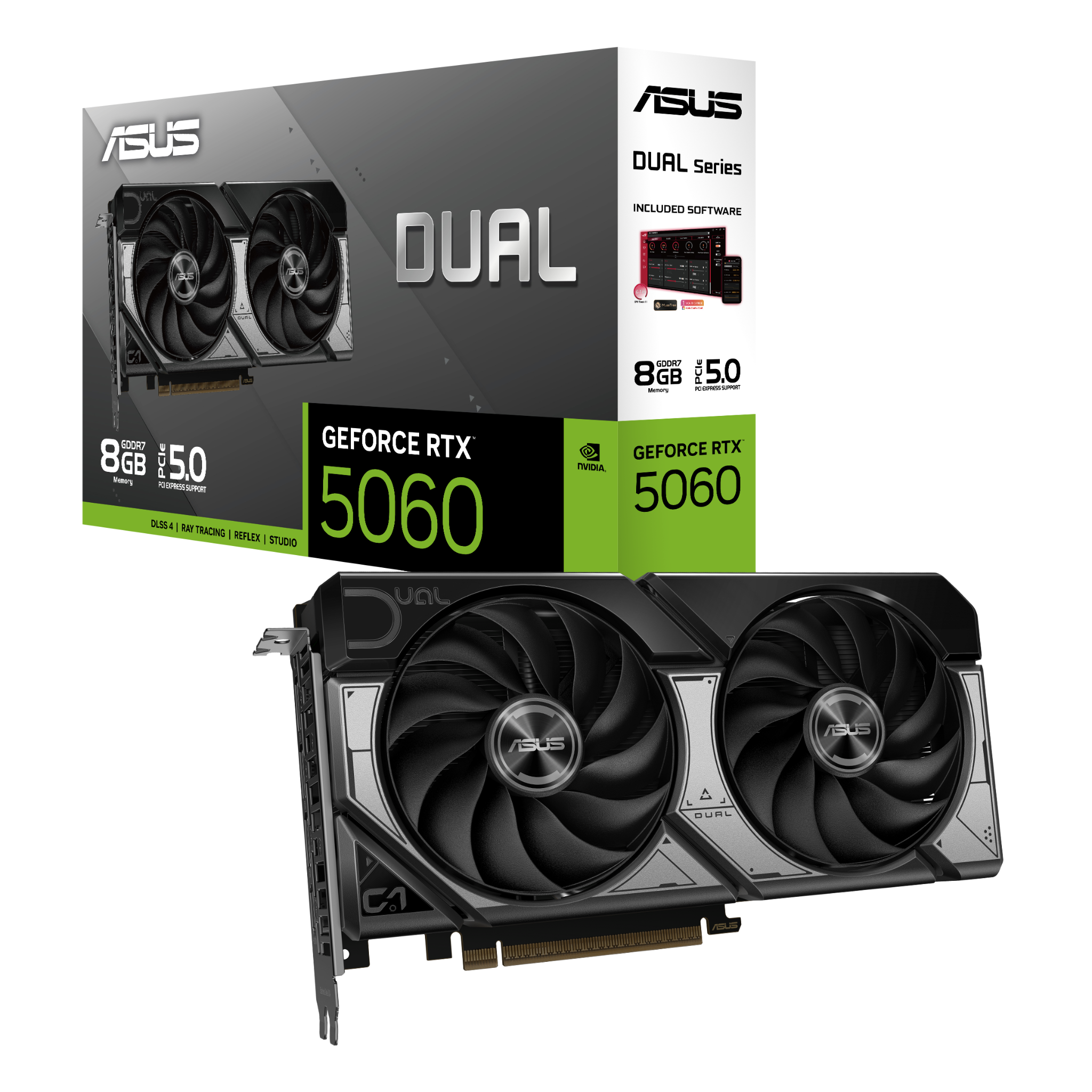 Card màn hình ASUS Dual GeForce RTX™ 5060 8GB GDDR7 OC (Dual-RTX5060-O8G)